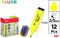 Zakreślacz fluorescencyjny 2-5mm żółty (12szt) - tantis.pl