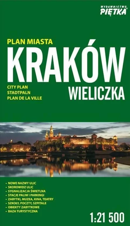Kraków,Wieliczka 1:21 500 plan miasta PIĘTKA - tantis.pl