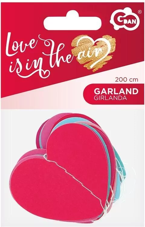 Girlanda papierowa. Love is in the air, 200cm - tantis.pl