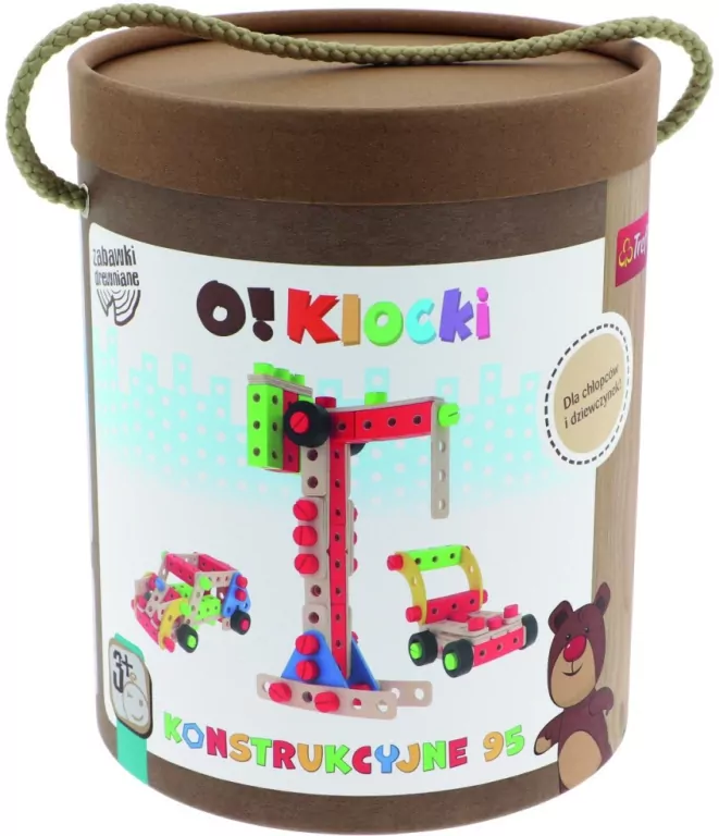 Zabawka drewniana. O! Klocki konstrukcyjne 95 el. - tantis.pl