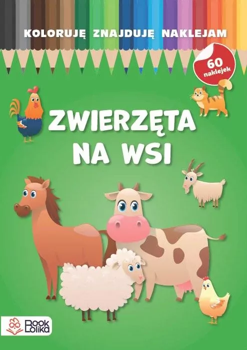 Koloruję, znajduję, naklejam. Zwierzęta na wsi - tantis.pl