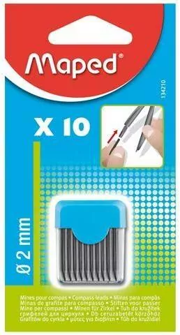 Wkłady do cyrkli - grafit 2 mm 10 sztuk - tantis.pl