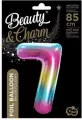 Balon foliowy B&C cyfra 7 tęczowa 85cm - tantis.pl