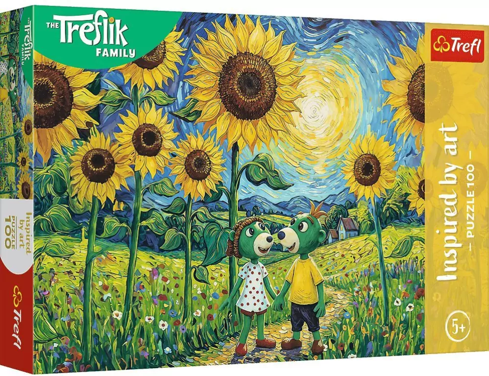Puzzle 100 Spacer wśród słoneczników TREFL - tantis.pl