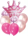 Zestaw balonów Korona różowe złoto 9el - tantis.pl