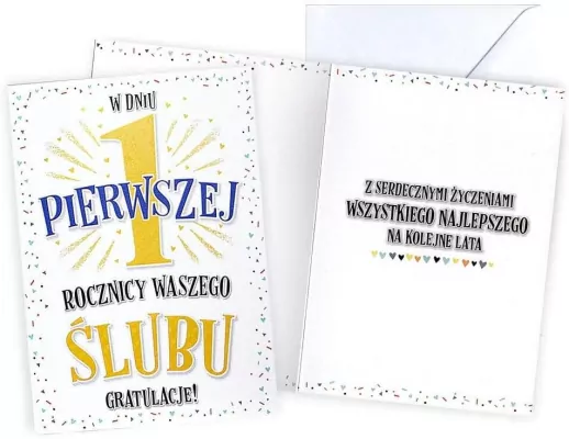 Kukartka. Karnet. Rocznica Ślubu 1