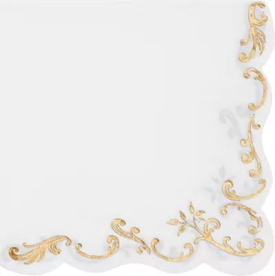 Serwetki Ornament 33x33cm białe