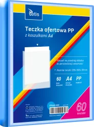 Teczka ofertowa A4 PP + 60 koszulek niebieska