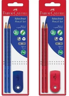 Zestaw ołówków grafit Grip 2001 2szt+gumka mix - tantis.pl
