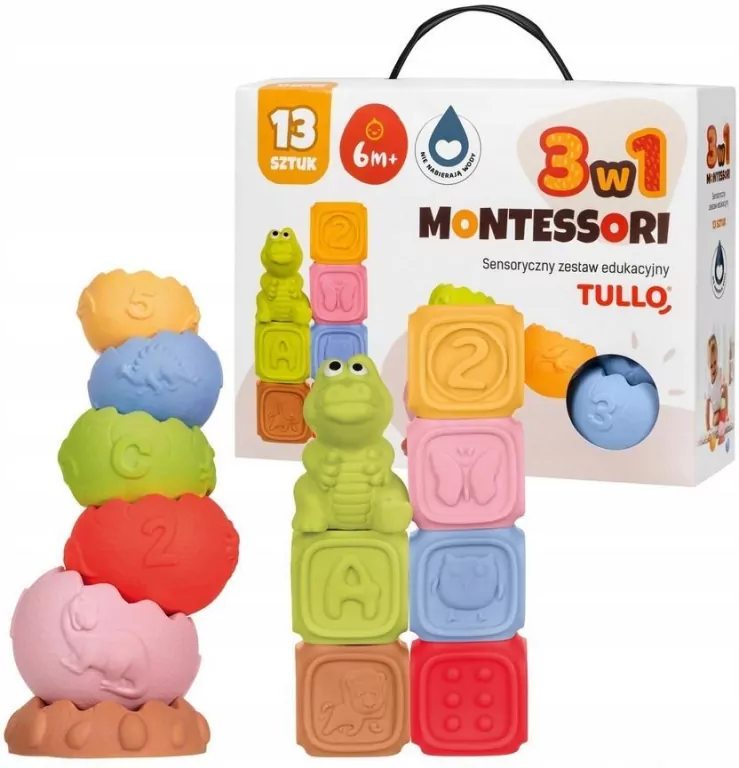 Klocki sensoryczne Zestaw Montessori - tantis.pl