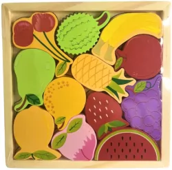 Puzzle drewniane. Owoce