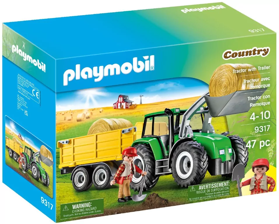 Playmobil Country. Traktor z przyczepą. 9317 - tantis.pl