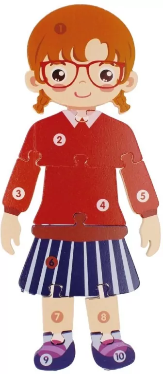 Układanka drewniana. Dziewczynka. Mega creative 523414 - tantis.pl