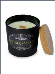 Świeczka sojowa Bergamot czarna 135g - tantis.pl