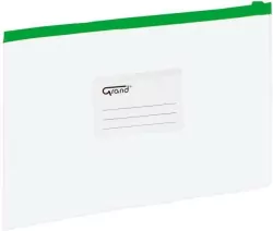 Koperta A4 na suwak zielony GRAND