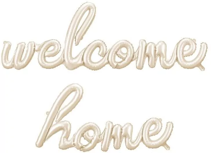 Balon foliowy Welcome Home cappuccino 335x71cm - tantis.pl