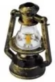 Lampa naftowa 37x50mm plastikowa miniaturowa złota - tantis.pl