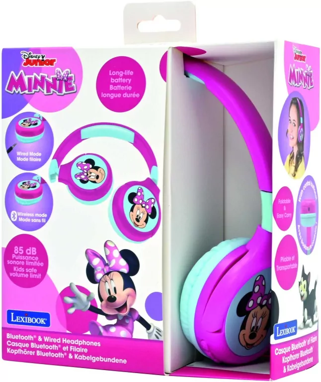 Słuchawki 2 w 1 Myszka Minnie Lexibook HPBT010MN - tantis.pl