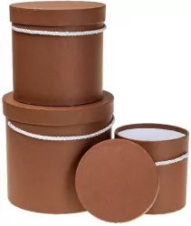 Pudełko Flower Box brązowy ROZETTE