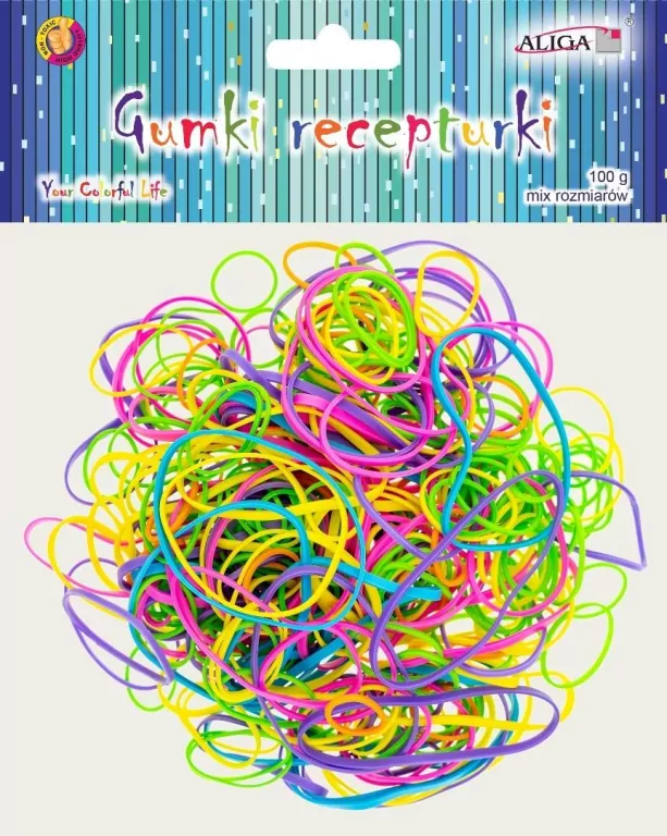 Gumki recepturki neonowe MIX - tantis.pl