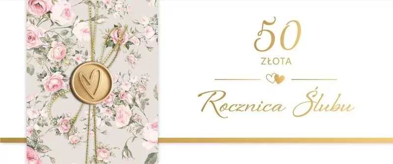 Karnet Rocznica Ślubu 50 - tantis.pl