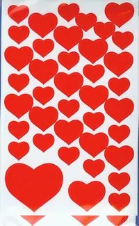 Naklejki papierowe. Serca - tantis.pl