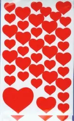 Naklejki papierowe. Serca