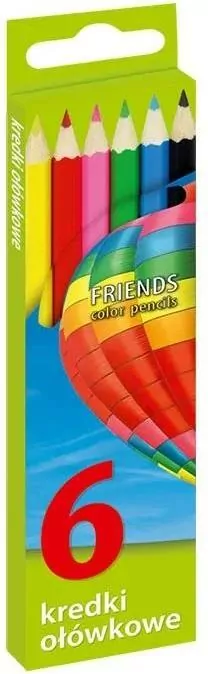 Kredki ołówkowe. 6 kolorów - tantis.pl