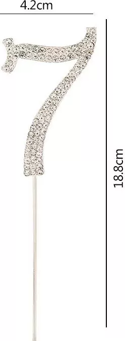 TOPPER NA TORT 7 SRE CYRKONIE 19CM NER PBH - tantis.pl
