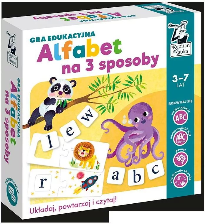Alfabet na 3 sposoby. Kapitan Nauka - tantis.pl