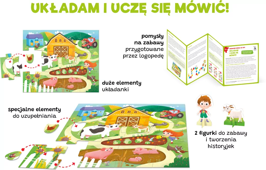Na wsi. Pierwsze puzzle + figurki. Kapitan Nauka - tantis.pl