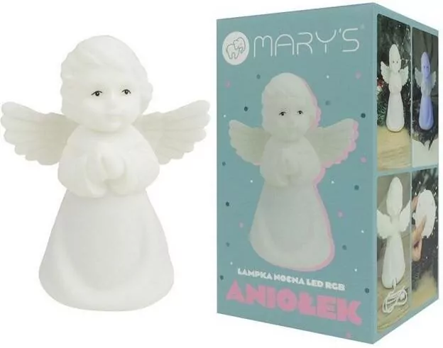 Lampka nocna LED RGB aniołek - tantis.pl