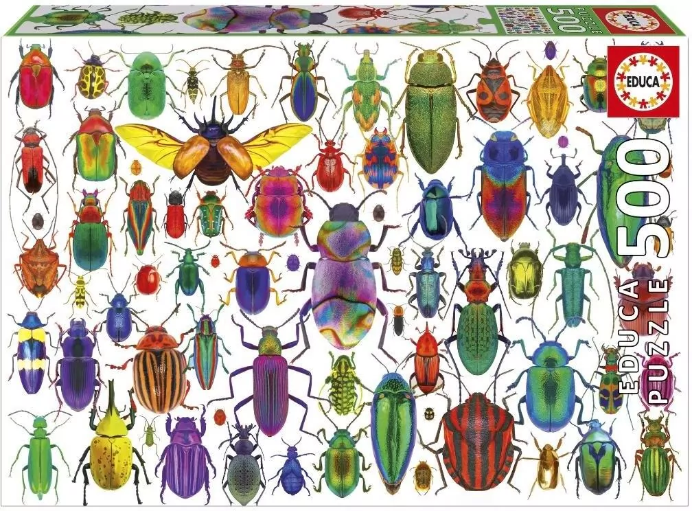 Puzzle 500 Kolorowe owady - tantis.pl
