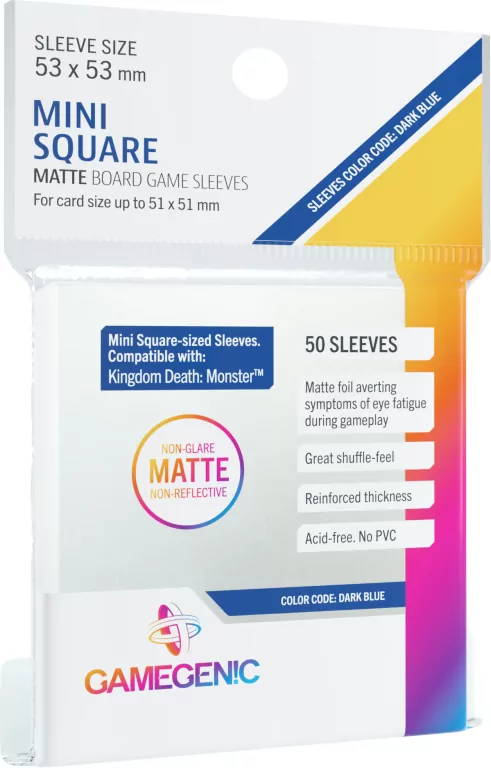 Gamegenic: Matte Mini Square-Sized Sleeves 53x53mm - tantis.pl