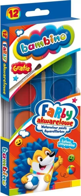 Farby akwarelowe Bambino. 12 kolorów - tantis.pl