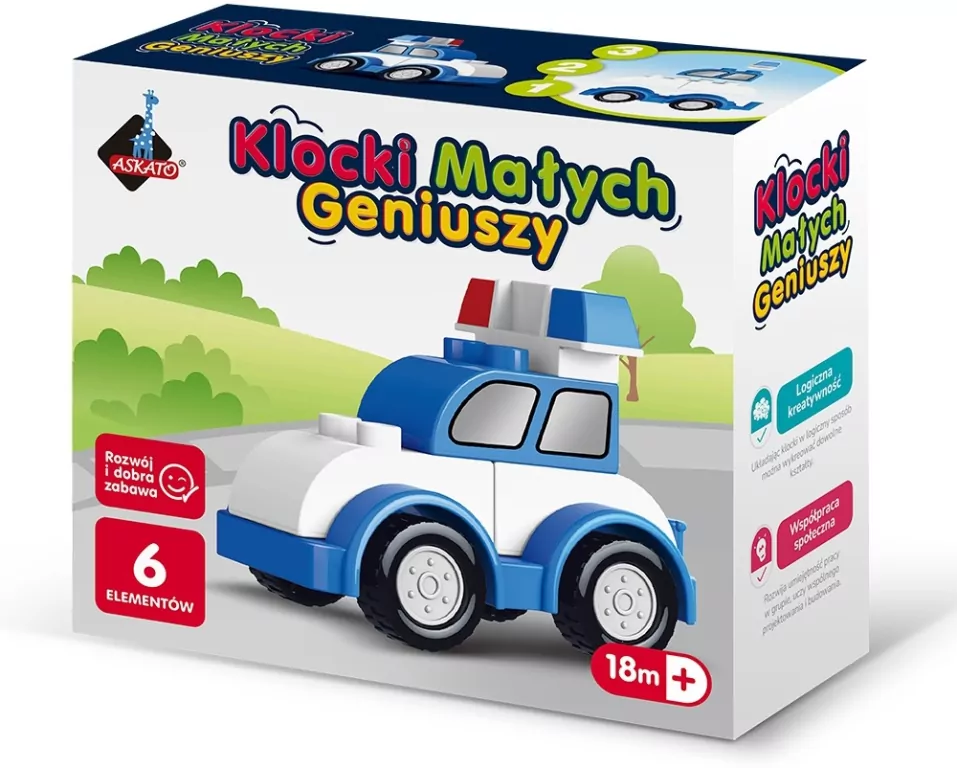 Klocki małych geniuszy Autko 6el - tantis.pl