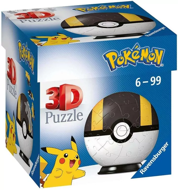 Puzzle 3D. Kula Pokemon czarna - tantis.pl