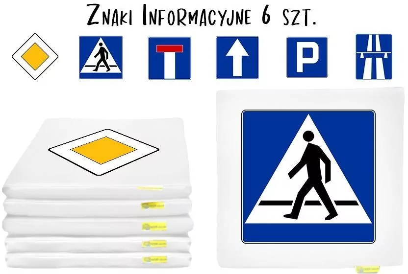Poduszki Znaki Drogowe 3cm 6szt - tantis.pl