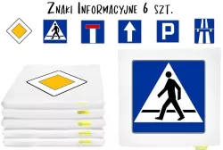 Poduszki Znaki Drogowe 3cm 6szt