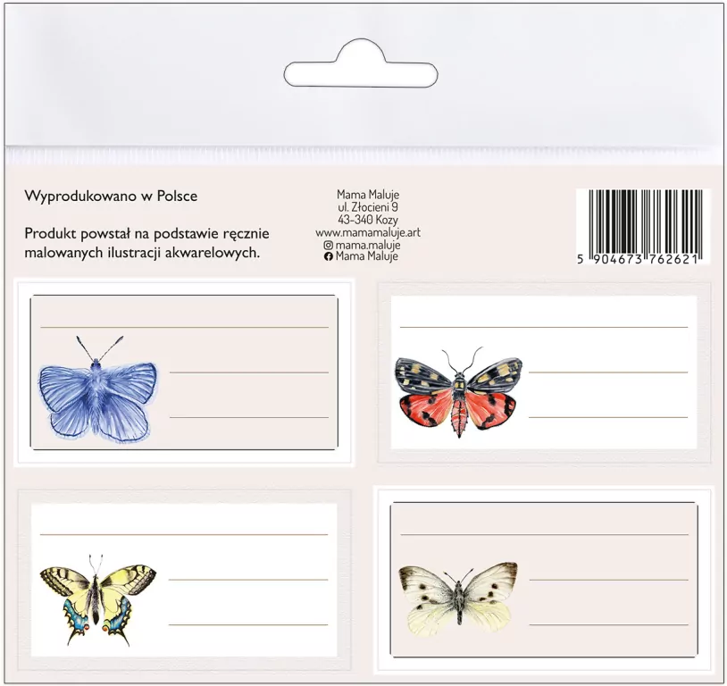 Naklejki na zeszyty Motyle - tantis.pl