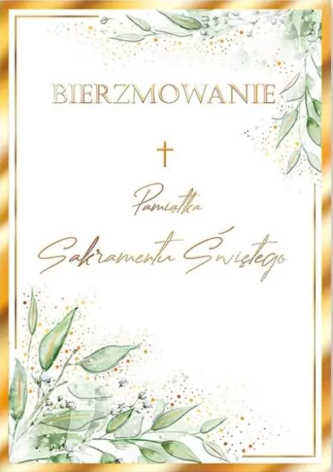 Karnet A5 Bierzmowanie. Listki - tantis.pl