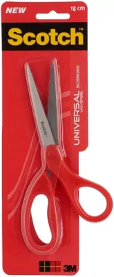 Nożyczki uniwersalne Scotch czerwone 18cm