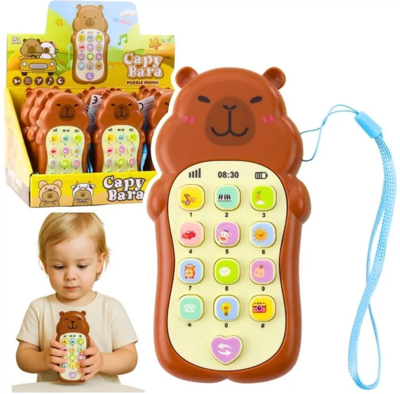 Telefon interaktywny Kapibara brązowy - tantis.pl