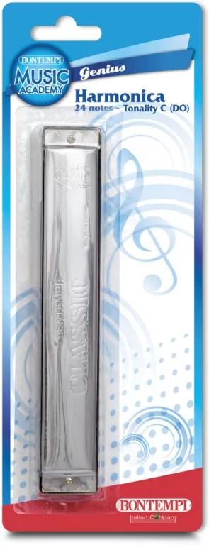 Bontempi. Harmonijka metalowa, 24 nuty - tantis.pl