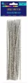 Druciki kreatywne 30cm srebrne 25szt - tantis.pl