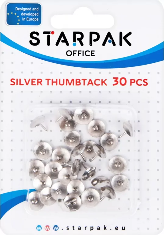 Pinezki srebrne metalowe. Starpak - tantis.pl