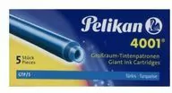 Naboje długie Pelikan 4001 GTP/5 turkusowe 5 sztuk - tantis.pl