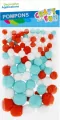 OZDOBA POMPON 100SZT/3KOL MIX CF PBH 12/144 - tantis.pl
