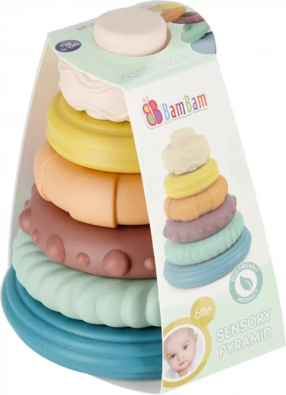 Piramidka edukacyjna pastel BAM BAM - tantis.pl