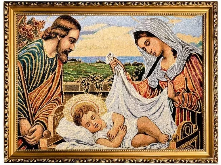 Obraz Haftowany Św. Rodzina 32/42cm - tantis.pl